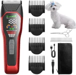 Grimgrow Dog Clippers Pet Shaver for Heavy Thick Coats, Low Noise Cat Grooming Kit Rechargeble Dog Hair Clipper, 2-Speed Cordless Pet Hair Trimmer for Medium and Large Animals