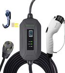 PRIMECOM Level 2 EV Charger 220/240V, 16A, 30ft & 50ft, Portable EVSE Electric Vehicle Charging Cable Compatible with Bolt Volt Leaf BMW i3 Fiat 500e Clarity NIRO Prius (30 Feet, 14-30P)