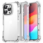 AICase Bounce Case Compatible with iPhone 16 Pro Max Clear, Impact Shockproof [Non-Yellowing] [21.3 FT Military Drop Protection] Anti-Scratch Protective Cell Phone Cover