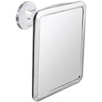 MIRRORVANA Fogless Shower Mirror for Shaving with Upgraded Suction, Dual Anti Fog Design, Shatterproof Surface & 360° Swivel, 8" x 7" Chrome