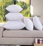 JDX Small Cushions | Hotel Quality Premium Fibre Sofa Cushions Set of 5 | Cushion 12 inch x 12 inch | Sofa Pillow,Cushion,Cushions for Sofa, Cushion Pillow,Sofa Pillow,Cushions for Bed (Color White)