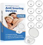 Anti Snoring Devices(8 Pack),Silicone Magnetic Stop Snoring Solution,Snoring Devices for Men and Women,5.7 Inch