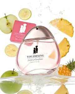 youzhixing Professional Dog Perfume & Pet Cologne - Fruity Fresh Scent - Safe if Licked, Long Lasting Water-Based Deodorizer for Dogs & Cats - 1.7oz Glass Bottle with Gift Box