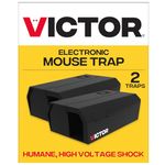 Victor M250BSR-2 Indoor Electronic Humane Mouse Trap - No Touch, No See Electric Mouse Trap - 2 Pack
