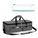 YARWO Carrying Bag Compatible for Cricut Explore Air(Air 2), Cricut Explore 3, Cricut Maker, Silhouette Cameo 3/4, Craft Storage Tote Bag with Bottom Board for Die-cutting Machine and Accessories, Gray, Bag Only