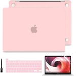 Batianda for MacBook Pro 13 2020 2022 Release M1 M2 Chip A2338 A2251 A2289 Model Plastic Hard Shell Cover with Keyboard Cover Skin and Screen Protector for Newest Mac Pro 13 Touch Bar, Solid Pink