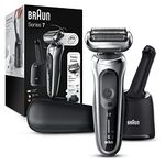 Braun-Electric-Razor-for-Men-Flex-Head-Foil-Shaver-with-Precision-Beard-Trimmer,-Rechargeable,-Wet-&-Dry,-4in1-SmartCare-Center-and-Travel-Case,-Silver