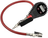 ARB ARB601 Digital Tire Pressure Gauge with Braided Hose and Chuck, Inflator and Deflator 25-75 PSI Readings