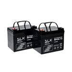 SLK Power Mobility Scooter Gel Battery Pair of 2 x 12v 36ah Reliable And long Lasting Replacement Batteries For Electric Scooters And Wheelchairs