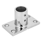 Boat Handrail Fitting Stainless Steel 316 90 Degrees Rectangular Marine Boat Fitting Tube Round Base (25mm)