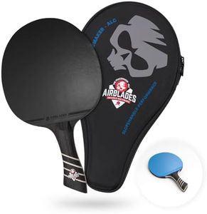 AirBlades The Peace Maker ALC - (Boys Blue) Professional Ping Pong Paddle - Carbon Fiber Table Tennis Racket Producing Maximum Spin & Control for All Levels - Hard Carry Case & Ergonomic Handle.