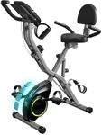 Foldable Exercise Bike for Home, 5 IN 1 Stationary Bike for Seniors, 10dB Near-Silent Indoor Cycling Bike with 16-Level Magnetic Resistance, 6.6-Pound Flywheel adn 300LBS Capacity, 2025 Designed 817 X-bike