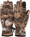 Huntworth Men's Macomb Midweight, Fused Waterproof Hunting Gloves, Non-Slip-Lining Camo Gloves, Disruption, Large