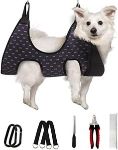 Supet Dog Grooming Hammock Harness for Cats Dogs, Relaxation Pet Grooming Hammock Restraint Dog & Small Animal Leashes Sling for Grooming Helper for Nail Trimming Clipping