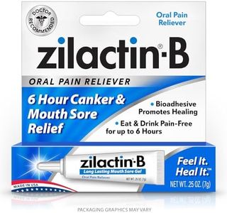 Zilactin-B Fast Acting Canker Sore Treatment - Long Lasting Protection and Oral Pain Relief of Canker Sores, Mouth Sores and Gum Irritations, Made in USA, 0.25oz Gel, Pack of 1