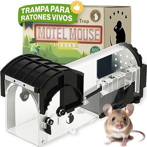 Motel Mouse Humane Mouse Traps for Indoor & Outdoor - Easy to Use, Easy to Clean, Reusable, No Touch Release, Improved Highly Sensitive Trigger Mechanism - Comes with Instruction Manual & Video