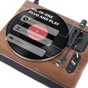 1 BY ONE Bluetooth Turntable – Wireless Vinyl Record Player