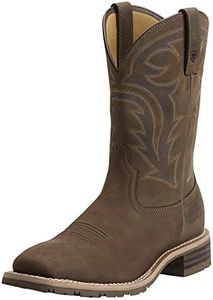 Ariat Mens Hybrid Rancher Waterproof Western Boot Oily Distressed Brown 11