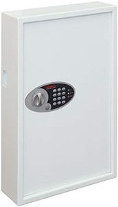 Phoenix Safe Company – KS0033E Phoenix Cygnus Key Deposit Safe- 144 Hooks - Electronic Lock - Key Holder Wall Mounted - Scratch Resistant White Paint Finish - 30 Litres - 20kg