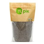 Yupik Organic Black Chia Seeds, 1 kg, Gluten-Free, GMO-Free, Kosher, Vegan, Raw Plant-Based Superfood, Rich in Fiber, Source of Omega-3, Perfect for Smoothies, Salads & Chia Pudding, Gels Easily