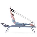 ARKANTOS Foldable Pilates Reformer, Pilates Machine, Pilates Equipment for Gym Workout and Home Use, Suitable for Intermediate and Beginners Users (Grey)