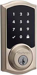 Kwikset SmartCode 916 Z-Wave Smart Lock, Keyless Entry Zwave Door Lock, Touchscreen Electronic Deadbolt, SmartKey Re-Key Security, Smart Hub Required, Traditional Satin Nickle