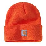 Carhartt Boy's Acrylic Watch Cold Weather Hat, Blaze Orange, 8-14 Years UK