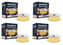 Halonix 10 Meter Yellow Rope Light | 120 Led/Meter | Wattage-11W | IP65 Certified, BIS Approved | Indoor and Outdoor use | Direct Plug-in | Pack of 4 | Diwali Lights for Decoration for Home