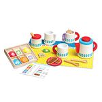 Melissa & Doug Steep & Serve Wooden Toy Tea Set | Wooden Toys | Pretend Play | Wooden Food | 3+ | Gift for Boy or Girl