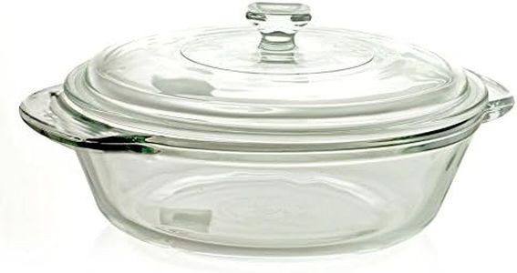 Anchor Hocking Fire-King Casserole Baking Dish with Lid, Glass, 2-Quart