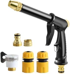 YUENTOEN High Pressure Garden Hose Nozzle, Heavy Duty Garden Watering Nozzle Set, Water Hose Nozzle Sprayer with 3 Garden Hose Threads for Washing Cars, Lawn & Garden, Watering Plants
