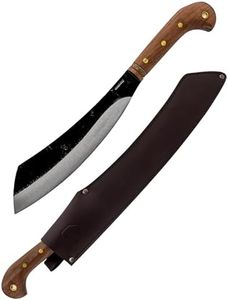 Condor Tool & Knife Mini Duku Machete - Heavy Duty Machete with Sheath - 1075 High Carbon Steel - Walnut Handle - Hand Crafted Welted Leather Sheath - Camping Machete Knife - 10.5in Blade - 18.5oz