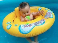 PRISMAXIC Inflatable Kiddie Swim Pool Water Float Ring Cruiser Red Fire Engine Shape Tube Boat for Kids - 29" x 23" (Baby Float)