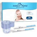 Easy@Home 100 Ovulation Test Strips with Cups: Accurate & Easy to Use Ovulation Predictor Kits - Fertility Test for Women LH Surge Monitor