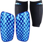 Senston Soccer Shin Guards with Sleeves Shin Guard Soccer Shin Pads Adult/Youth- Size L