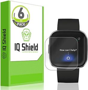 IQ Shield Screen Protector Compatible with Fitbit Versa 2 (6-Pack) Anti-Bubble Clear Film