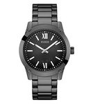 GUESS Men's 44mm Watch, Black/Black/Black, Modern