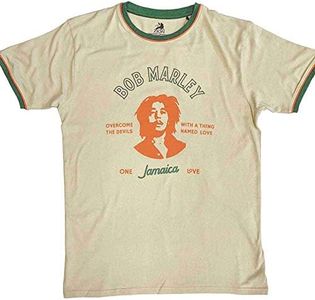 Bob Marley Ringer T Shirt Thing Called Love Official Mens Sand XXL