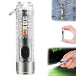 Pivdo Mini Light USB Rechargeable LED Flashlight, Small Keychain Torch Light for Camping, EDC, Pocket Size COB Key Chain Lights, Powerful and Compact Mini Torch Light