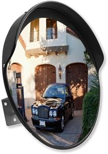 SecurityMan 18-inch Large Convex Mirror for Blind Spots - Shatterproof Polycarbonate Fish Eye Mirror - Adjustable Views for Outdoor or Indoor - Great as a Driveway Mirror or Safety and Security Mirror