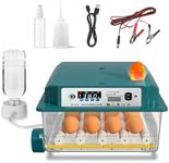 Egg Incubator for Hatching Eggs, Egg Incubator with Automatic Egg Turning and Automatic Water Addition with Egg Candler, 12-16 Eggs Incubator for Hatching Chicken Poultry Pigeon Game Bird Eggs