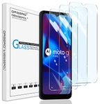 (3 Pack) Orzero Compatible for Motorola Moto G Pure Tempered Glass Screen Protector, 2.5D Arc Edges 9H High Definition Anti-Scratch Bubble-Free (Lifetime Replacement)