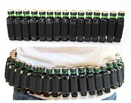 Ravary® | Schnapps Knocker Belt Holder M | Shot Cartridge Belt | 25 Slots | For Jägermeister | Party, Stag Party, Party Gift, black, schnapps belt (m)