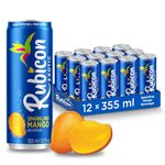 Rubicon Sparkling Mango Beverage | Pack of 12, 355 ml Cans | Fruit Flavour Carbonated Drink | 90 Calories per Can | Made with Real Fruit Juice | Allergen-Free | Vegan & Vegetarian Friendly | No Artificial Sweeteners