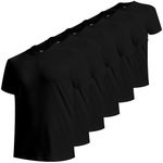 BAMBOO COOL Men's Undershirts Moisture Wicking Crewneck T Shirts, Breathable Stretch Soft Tees for Men, 6 Pack