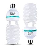 EMART Photography Light Bulb, 2 x 105W 5500K CFL Daylight White Balanced Full Spectrum Light Bulb in E27 for Softbox Photo Video Studio Lighting