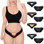 Littleforbig Women's Ladies Soft Cotton Underwear Comfortable Hipster Briefs 4 Pack Panties Set – Cosplay Wizard School, Multicolor, L