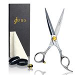 FBO Pro Hair Scissors 6″,Extremely Ultra Sharp Blades,440C Steel cryogenic Treatment Process,Durable,Smooth Motion Fine Cut,Hair Cutting Barber Shears kit for Men and Women,for Salon Hairdressing