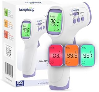 No-Touch Forehead Thermometer for Adults and Kids, Digital Thermometers with Fever Alarm, 3 Backlit and 32 Memories Fast Accurate Results, Easy for All Ages, Basal Thermometer