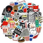 100 PCS Funny Movie Themed Stickers Vinyl Waterproof Funny Movie Decals for Water Bottles Laptop Scrapbooking Travel Cups, Movie Sticker Packs Gifts for Adults Teens Kids ( Movie Style)